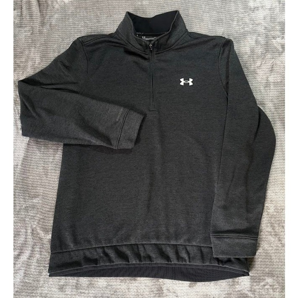 Under Armour Golf ColdGear Quarter‎ Zip Pullover Mens Large Gray Heather L Loose